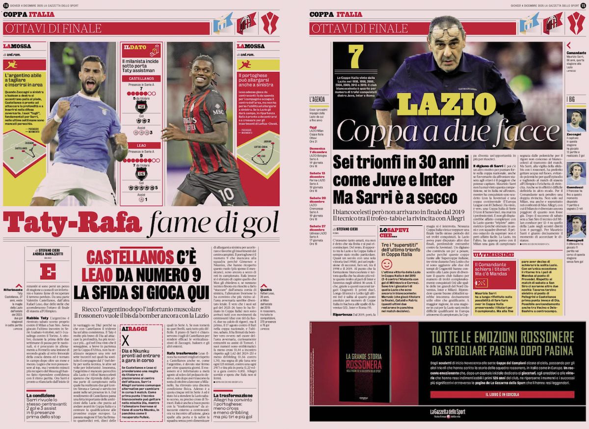gazzetta dello sport 4 december