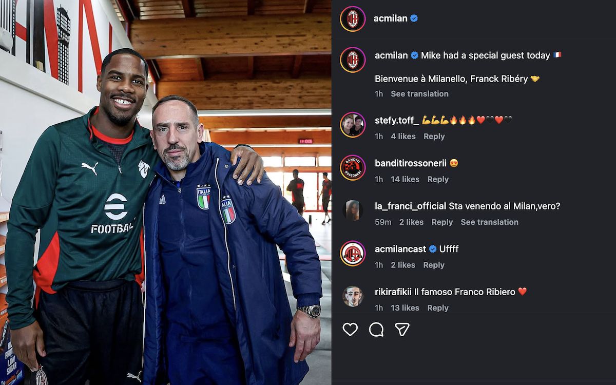 AC Milan welcome special guest Franck Ribery to Milanello - photo