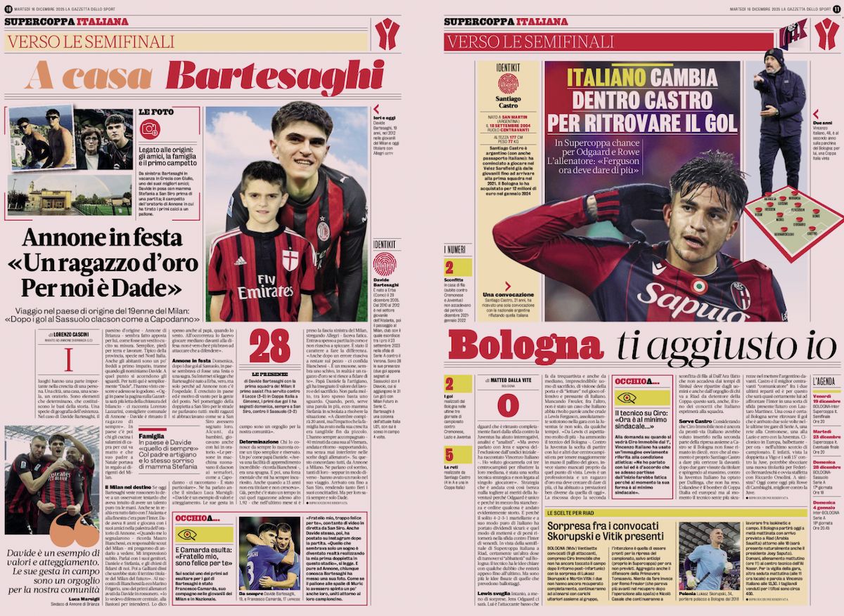 Gazzetta dello sport bartesaghi