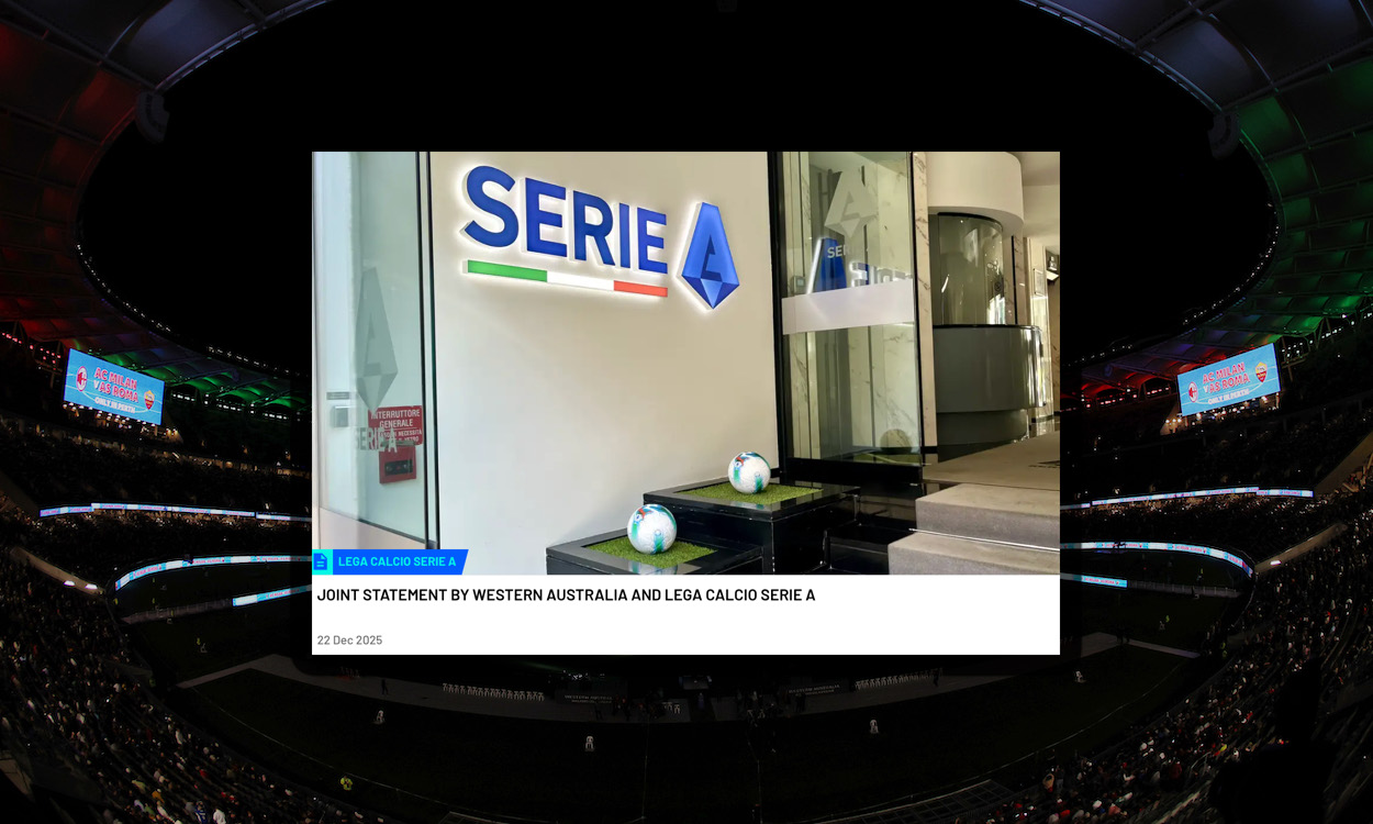 Official: Plans to host Milan-Como in Perth called off ‘by mutual agreement’