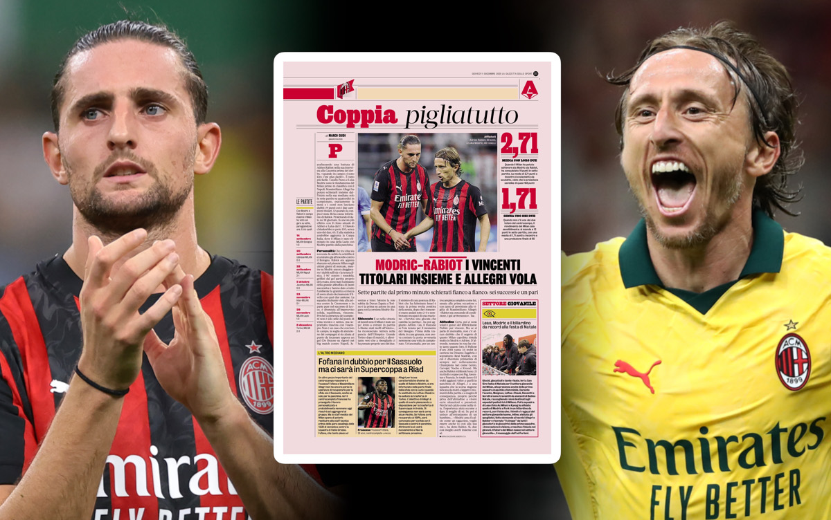 GdS: The winning duo – how Modric and Rabiot continue to transform Milan
