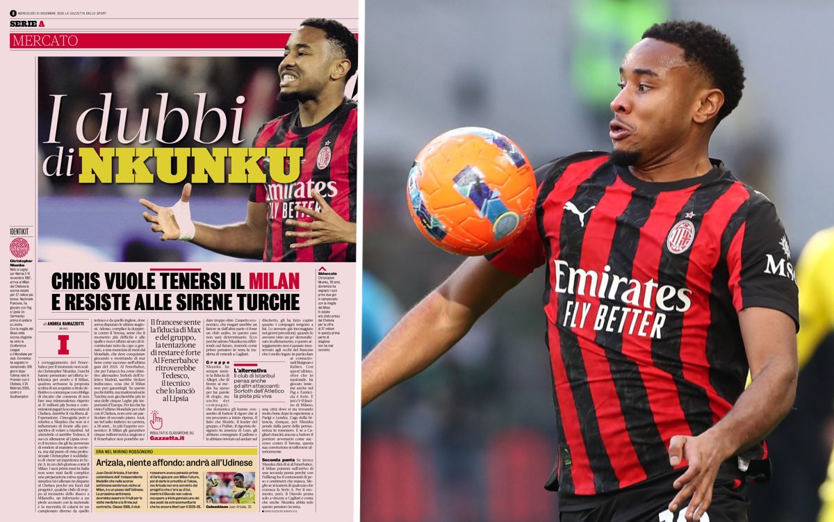 GdS: Why Nkunku has doubts about joining Fenerbahce and where Milan stand