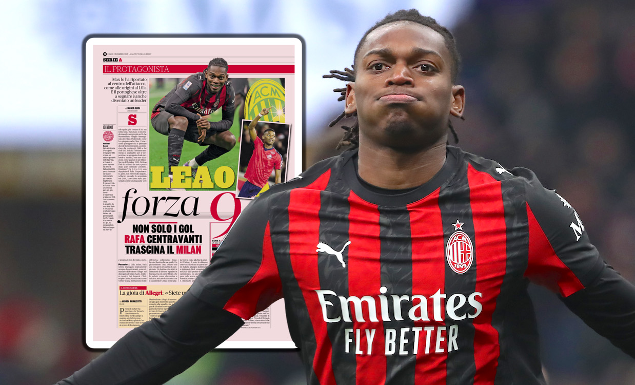 GdS: Just like at Lille – how Leao is rising to Allegri’s centre-forward challenge