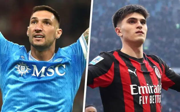 Matteo Politano of SSC Napoli, Davide Bartesaghi Milan