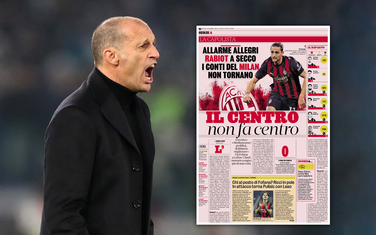 GdS: Allegri requests more goals from his midfielder - Rabiot concern grows