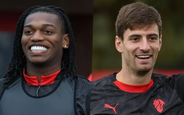 Matteo Gabbia of AC Milan Rafael Leao