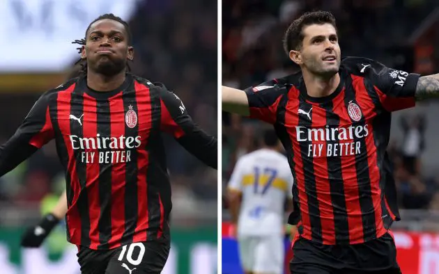 Leao and Pulisic celebrating