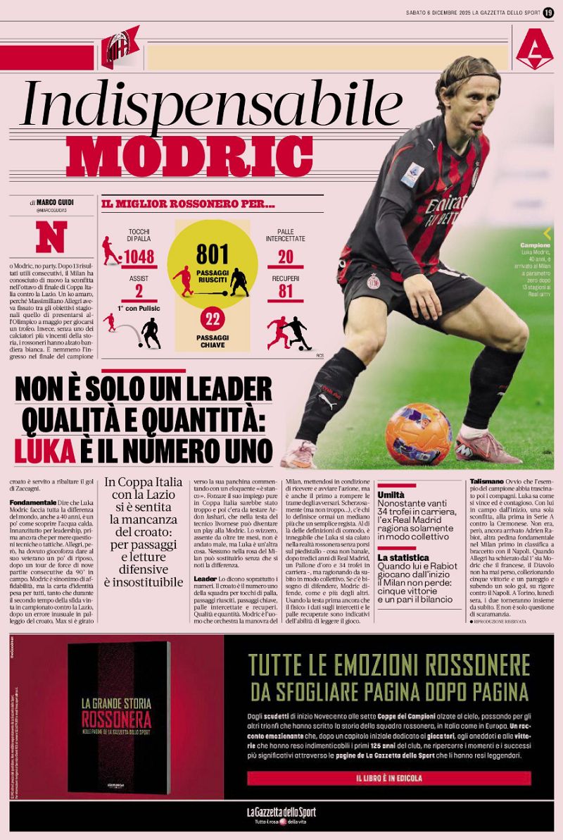 Modric Gazzetta back Torino inside