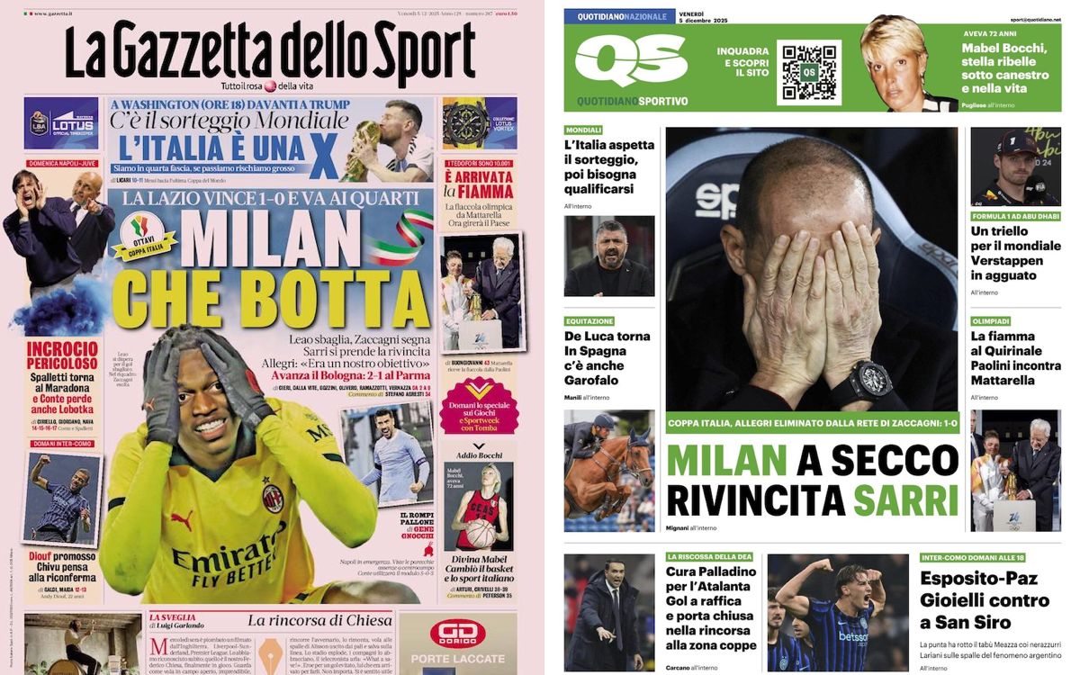 Gallery: ‘Milan, what a blow’, ‘Sarri gets his revenge’ – Today’s front pages in Italy
