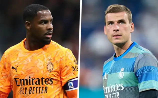 Andriy Lunin of Real Madrid, Mike Maignan of AC Milan