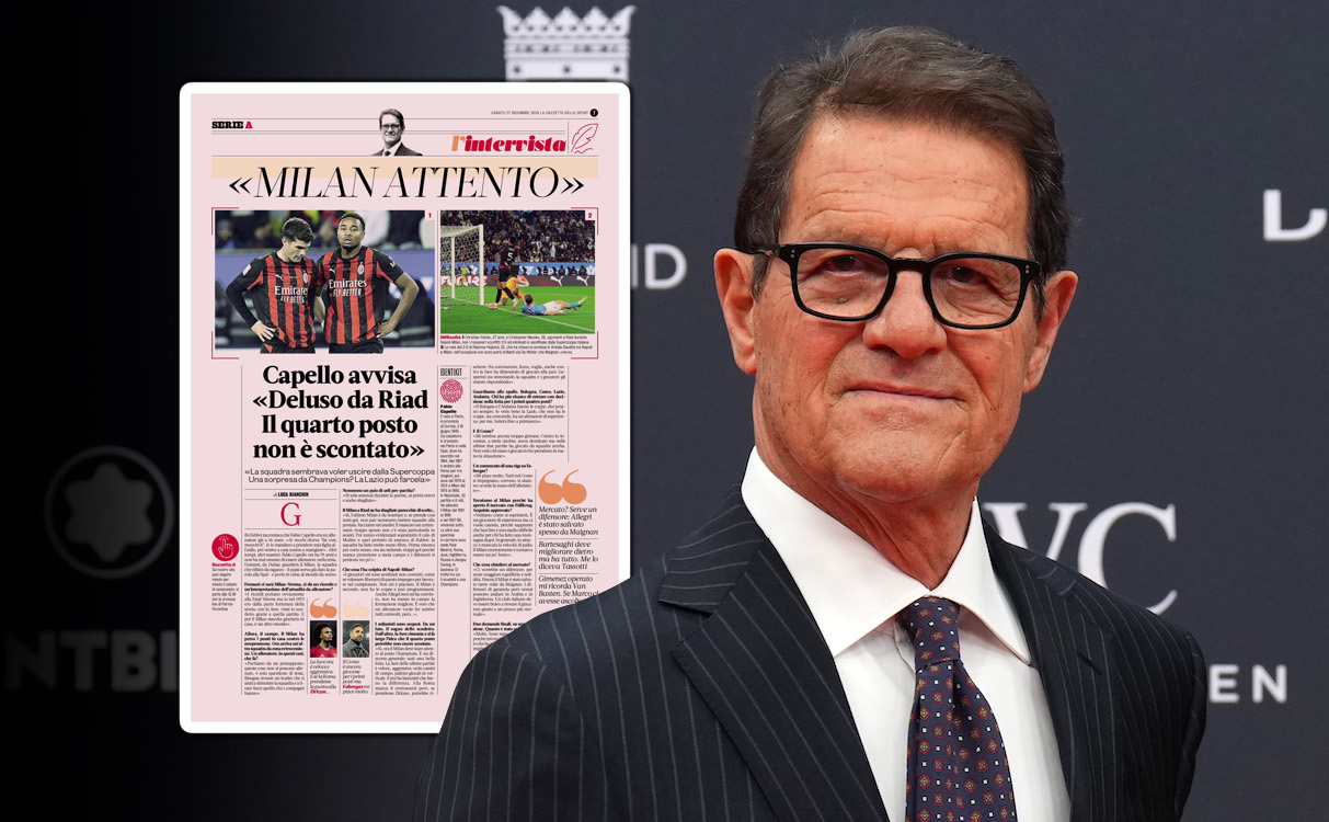 Capello highlights issues that should make Milan worry about top four spot