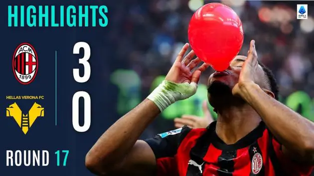 milan 3-0 verona highlights