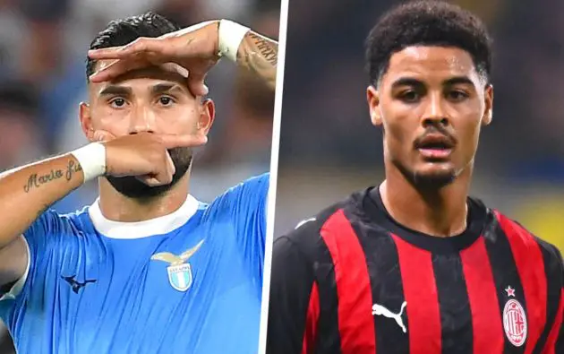 Valentin Castellanos of SS Lazio, Koni De Winter of AC Milan
