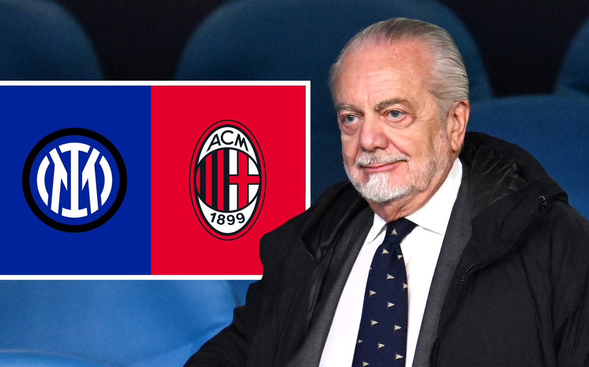 Napoli president De Laurentiis cites Milan and Inter in stadium rant: “How can I compete?”