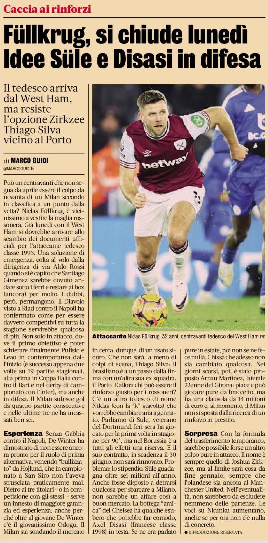 Sule and Disasi gazzetta