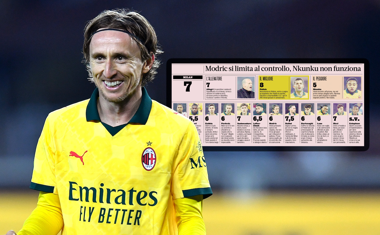 Duo steal the show while trio struggle: Player ratings for Torino-Milan from Italian papers