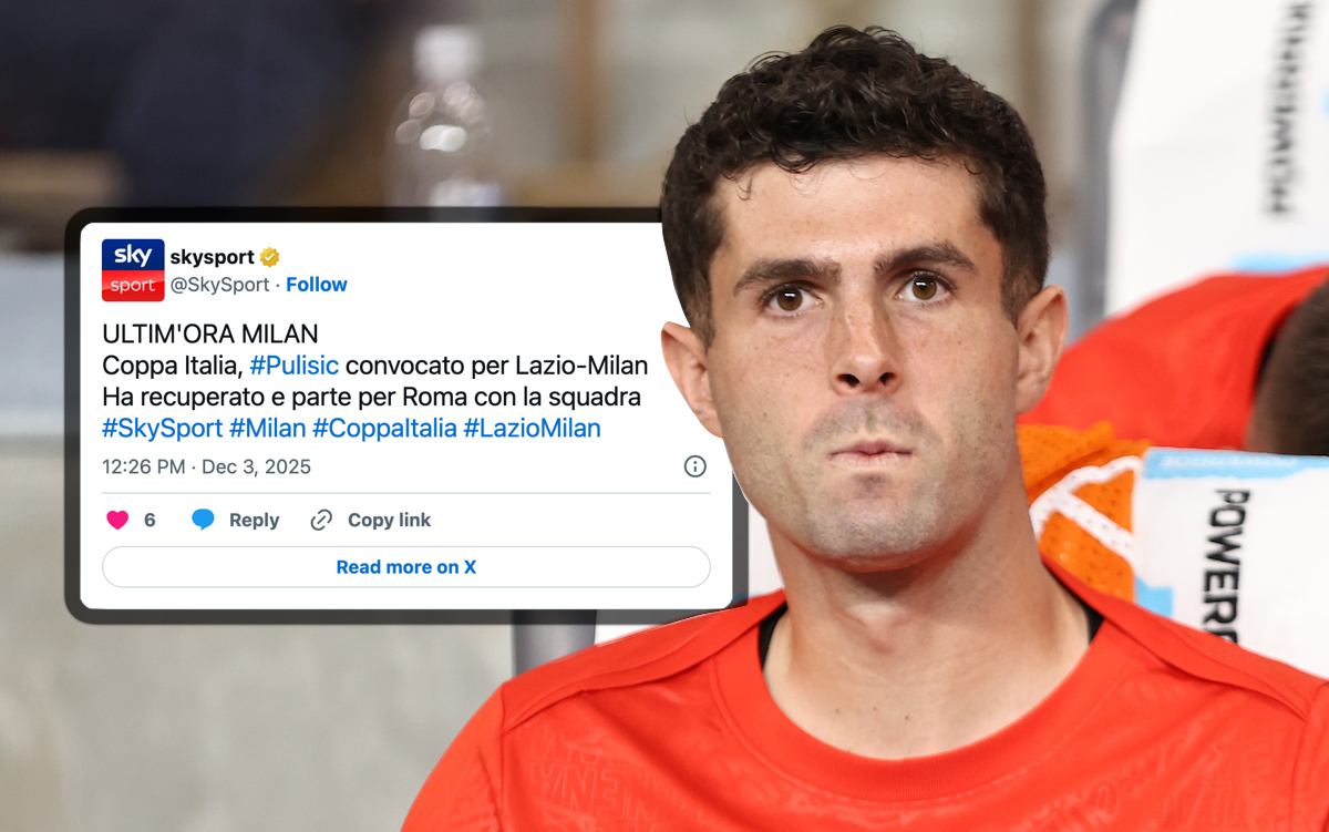 Sky: Pulisic recovers for Lazio cup clash but starting role not expected - the latest