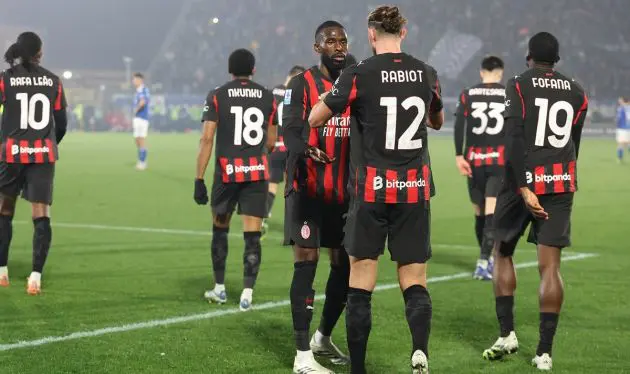 Tomori, Rabiot and teammates Milan