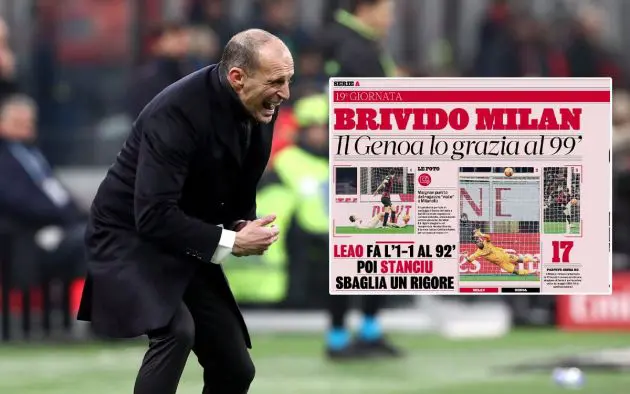 Allegri post-Genoa GdS