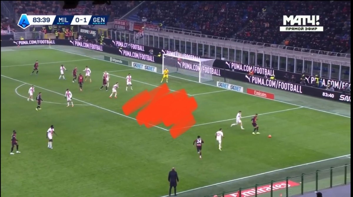 Tactical analysis Milan-Genoa 7