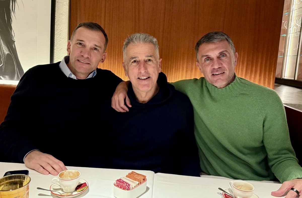 Photos: Shevchenko reunites with Milan legends Maldini, Tassotti, Galliani and Braida