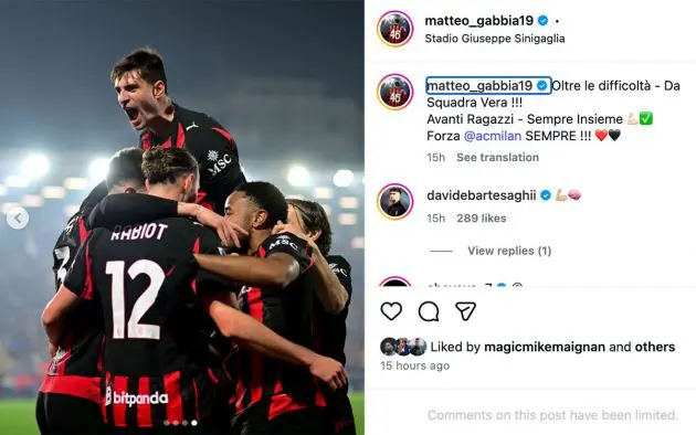 Gabbia react Como win