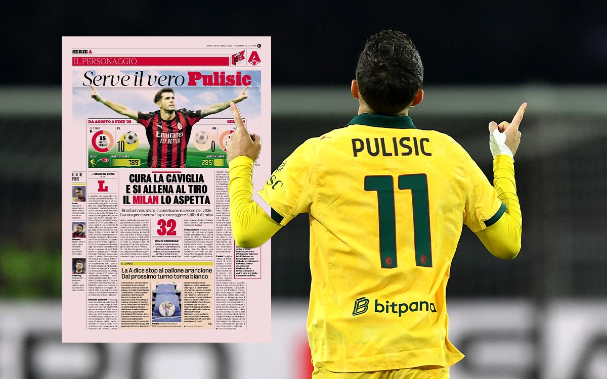 GdS: Milan waiting for Pulisic - the American heals and works on his shooting flaws