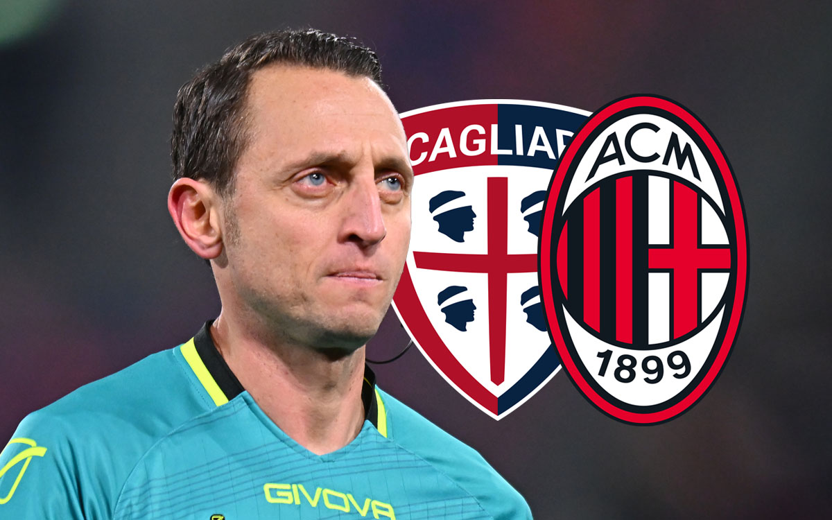Abisso will officiate Milan’s game against Cagliari – his record with the Rossoneri
