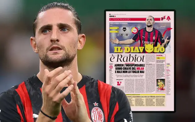 Adrien Rabiot of AC Milan
