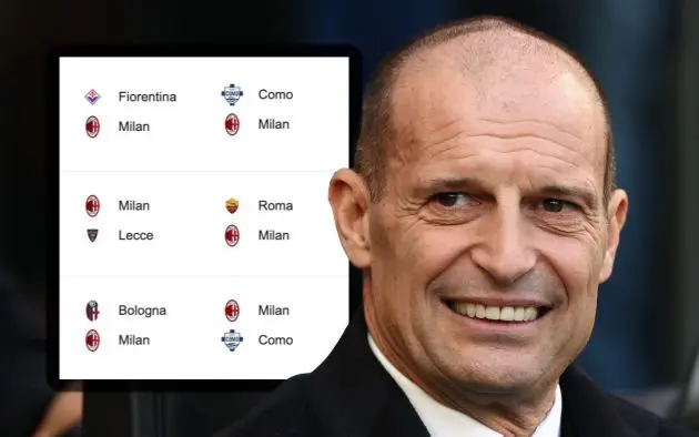 AC Milan coach Massimiliano Allegri