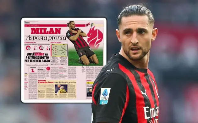 Adrien Rabiot of AC Milan