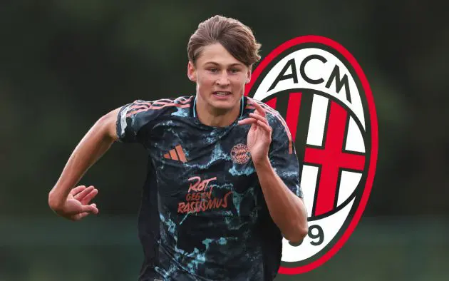 Magnus Dalpiaz and Milan crest