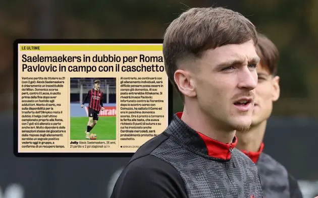 Alexis Saelemaekers of AC Milan