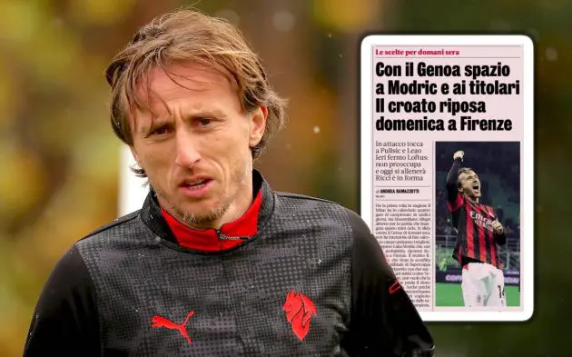 Luka Modric of AC Milan