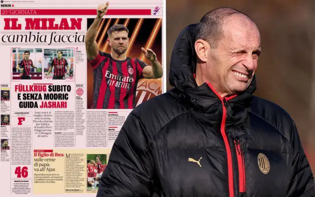 Massimiliano Allegri Head coach of AC Milan