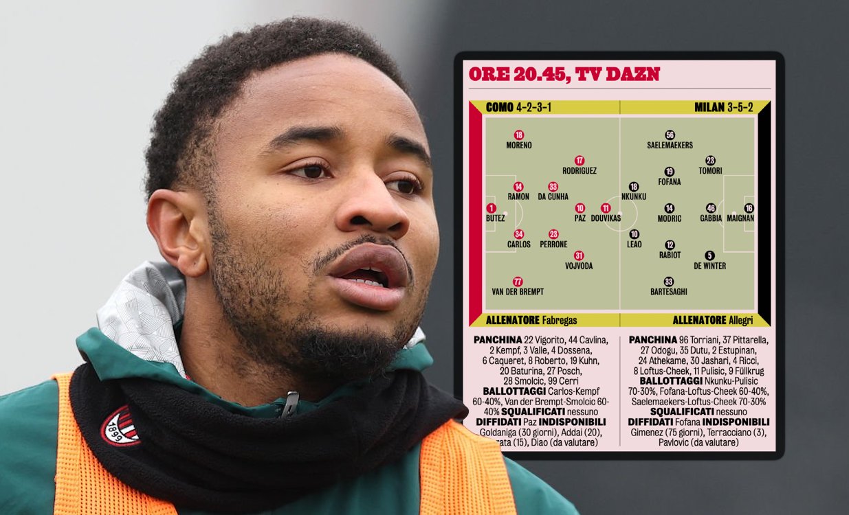 GdS: Predicted XIs for Como vs. AC Milan – changes in each department expected