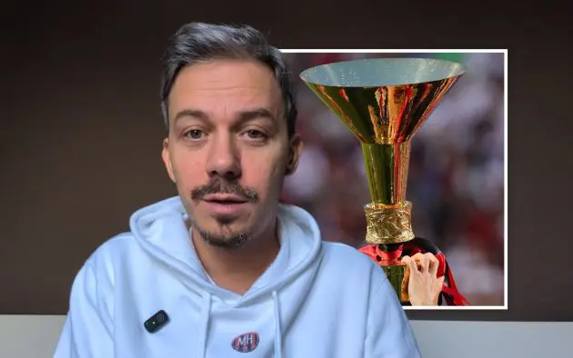 Longoni and the Scudetto trophy