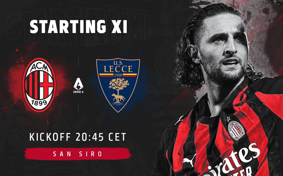 Official: AC Milan vs. Lecce starting XIs - four changes from Como win