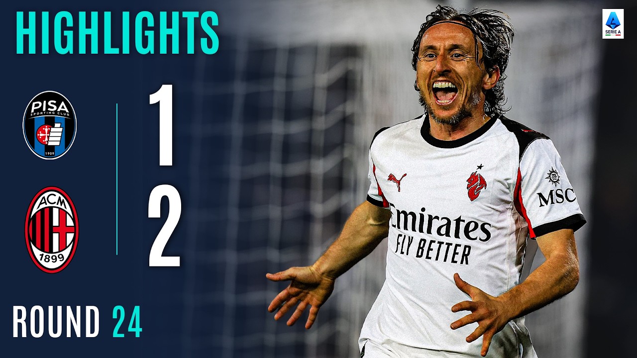 Watch: Relive Pisa-Milan as Modric scores the winner late on – the highlights