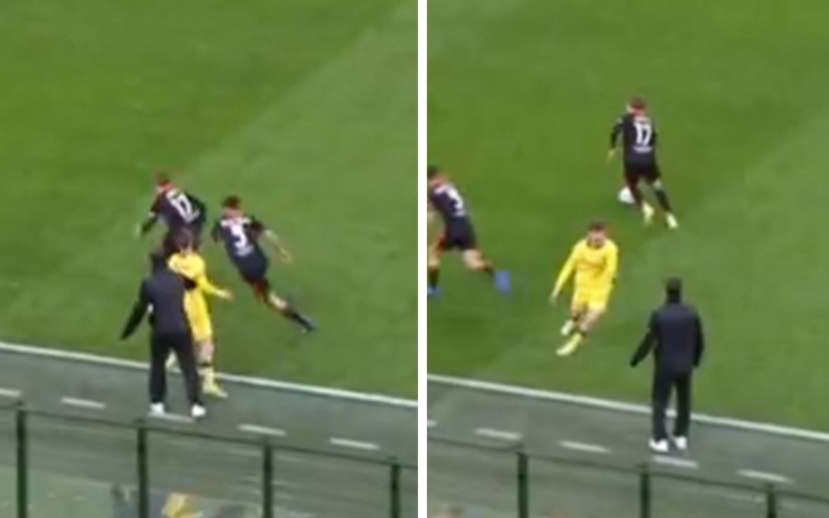 Watch: Fabregas holds Saelemaekers back to provoke furious reaction and Allegri red card