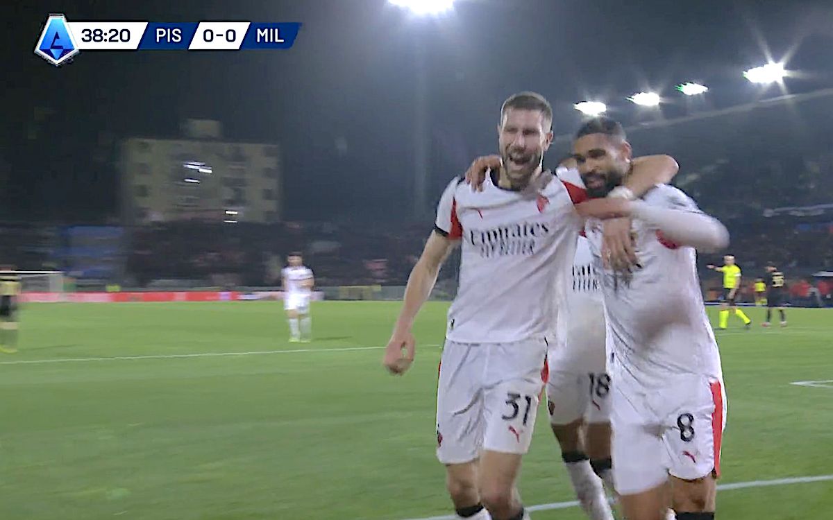 Watch: Loftus-Cheek scores in second straight game to give Milan the lead in Pisa