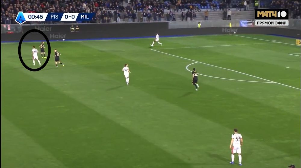 tactical analysis pisa 1-2 ac milan