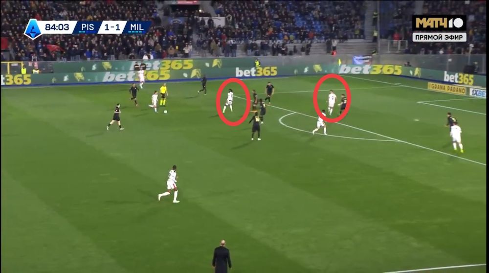 tactical analysis pisa 1-2 ac milan