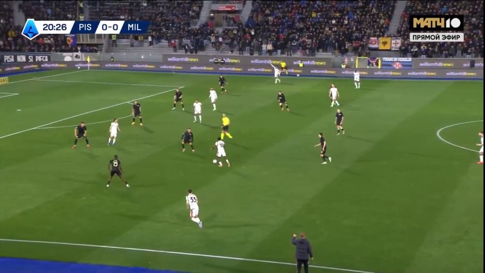 tactical analysis pisa 1-2 ac milan