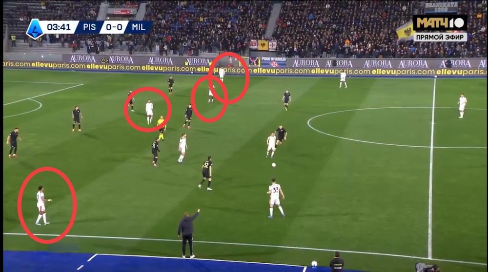 tactical analysis pisa 1-2 ac milan