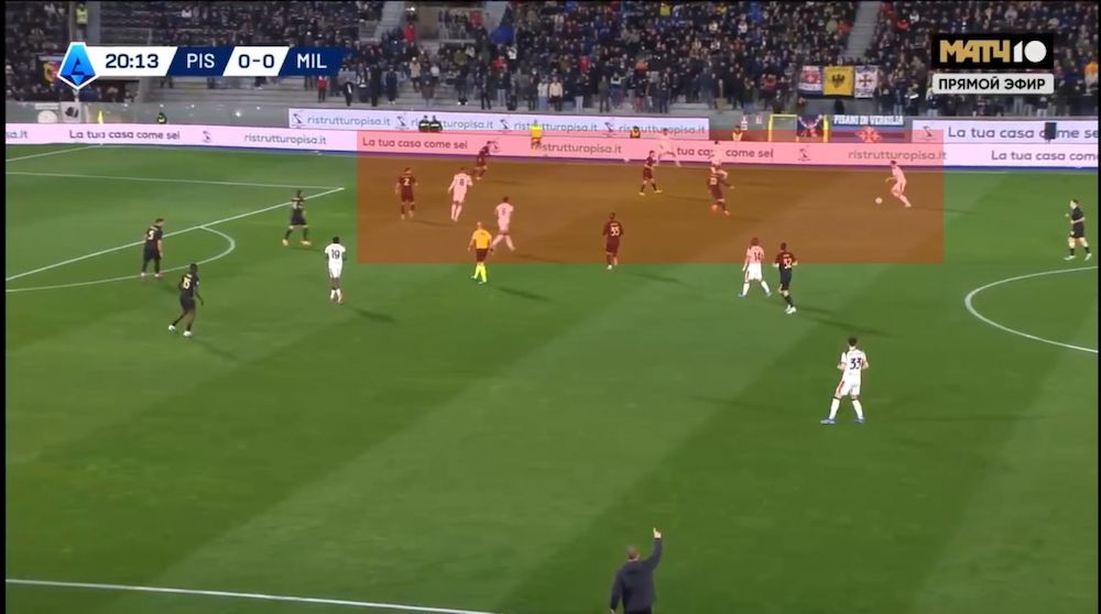 tactical analysis pisa 1-2 ac milan
