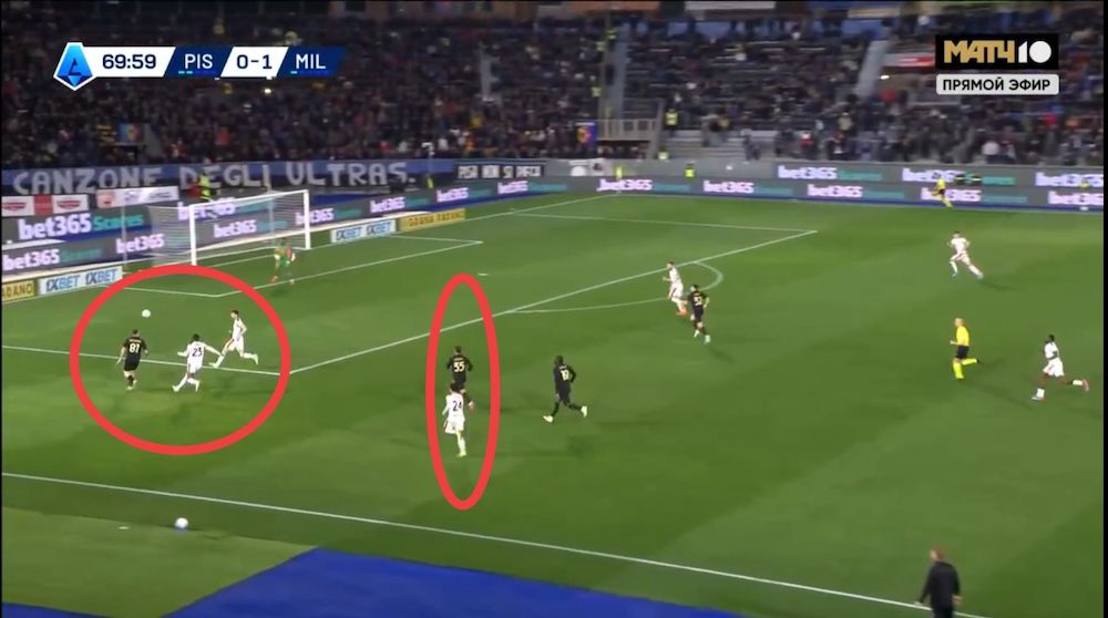 tactical analysis pisa 1-2 ac milan