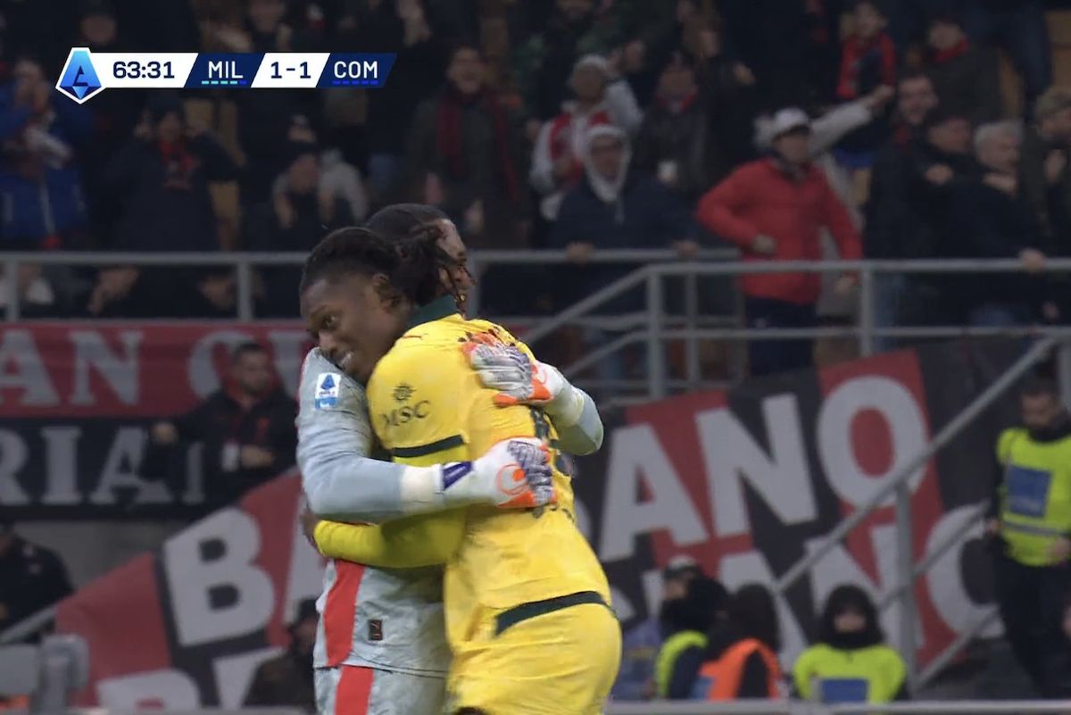Watch: Leao lobs goalkeeper from 25 yards out to draw Milan level vs. Como