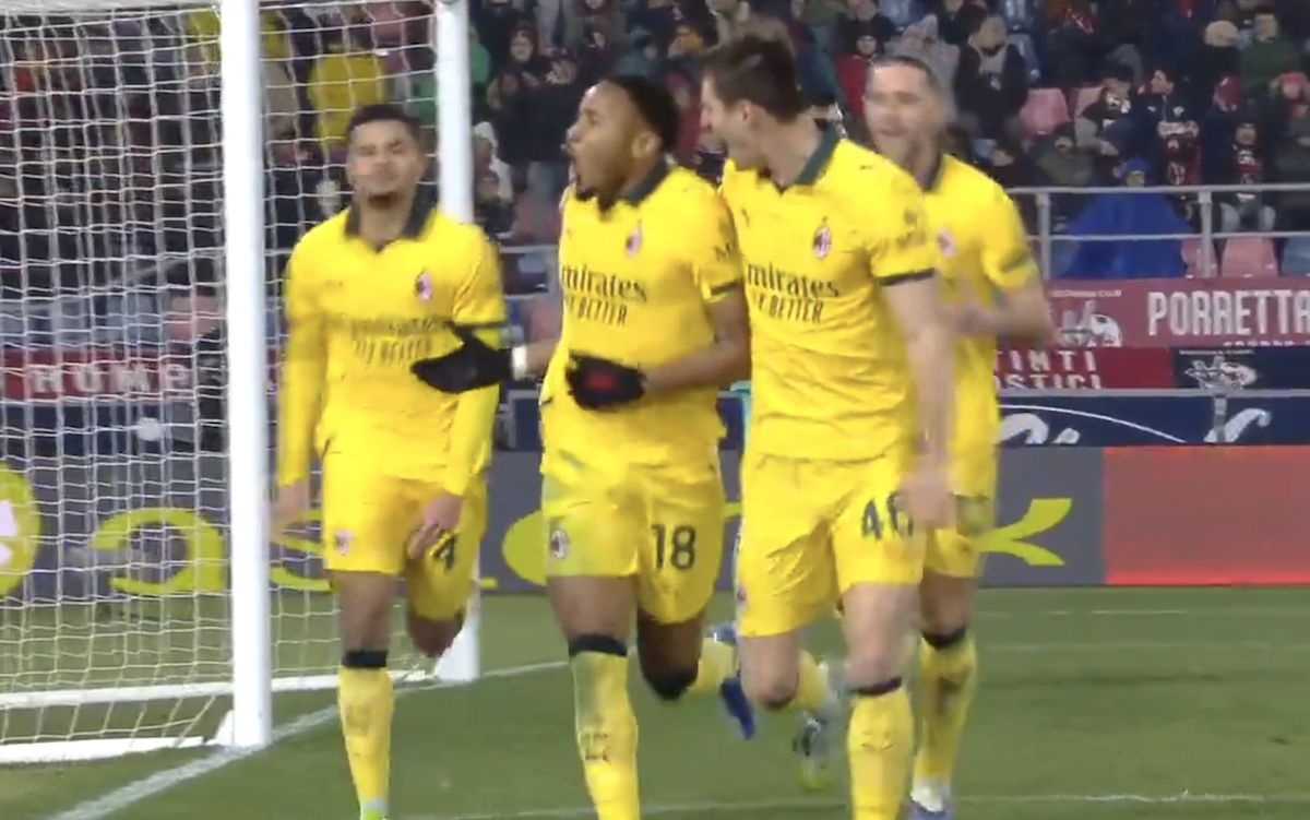 Watch: Nkunku doubles Milan’s lead against Bologna with calmly converted penalty