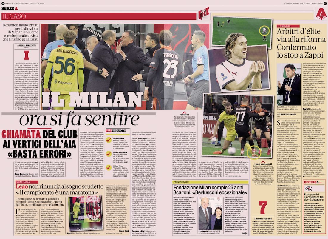 gazzetta dello sport 20 february